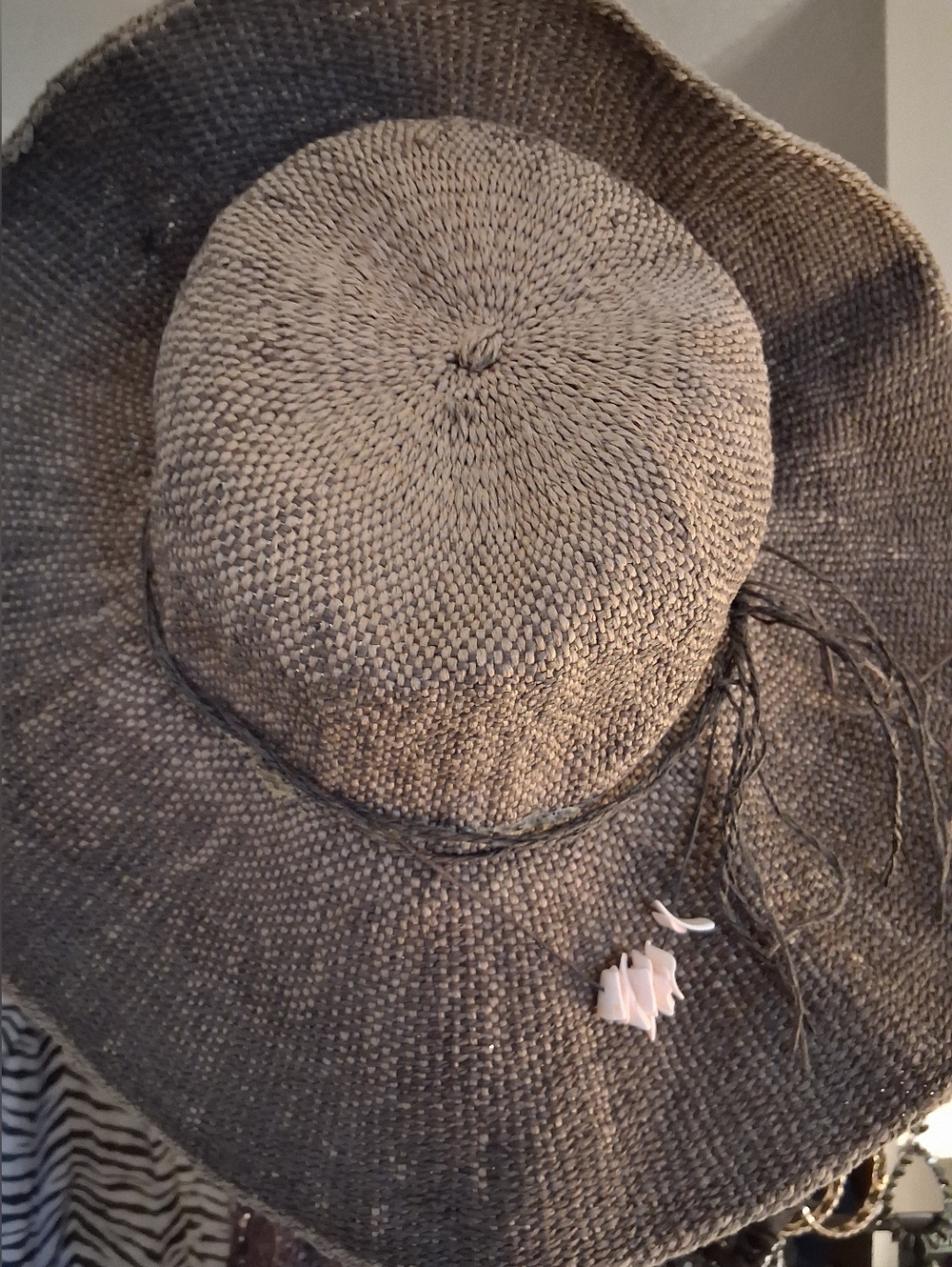 Wide Brim Straw Sun Hat in Natural Green